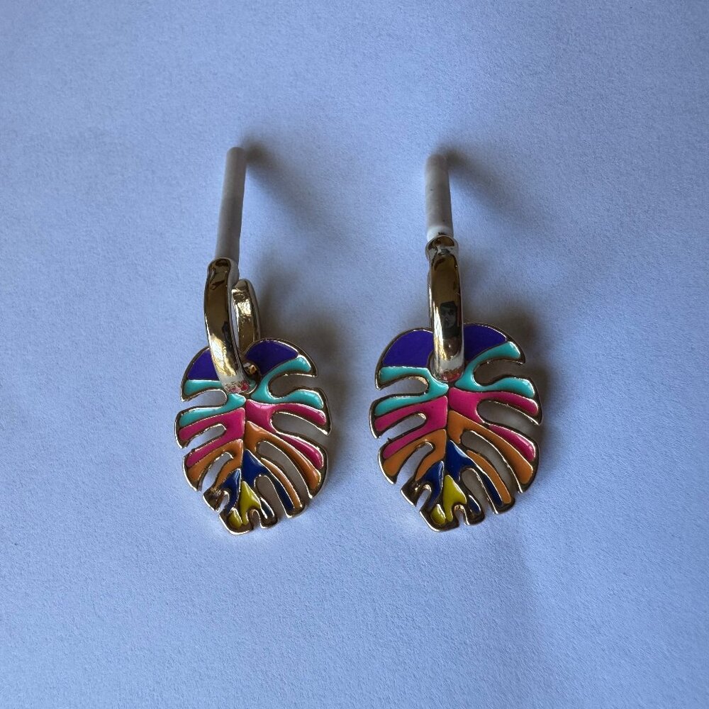 Simple Style Leaf Plating Alloy No Inlaid Drop Earrings